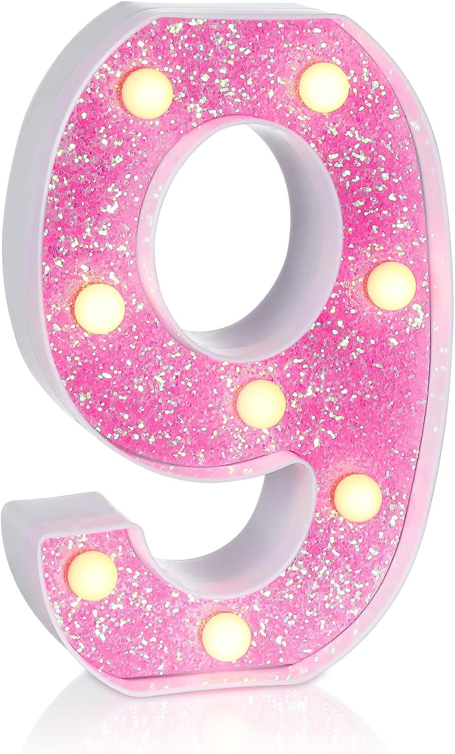 Foaky Pink Light up Letters，Pink Party Decorations,Girls Room Decor,Glitter Marquee