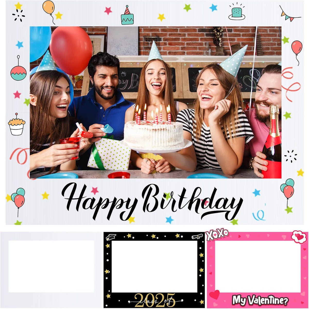 32 x 24 Inch Large Blank DIY Photo Booth Props Picture Frame Party Frame DIY Photo Booth Props