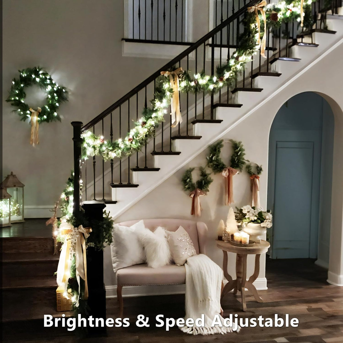 BrizLabs Halloween Lights, 33FT 100 LED RGB Color Changing String Lights with Remote, Dimmable Mini