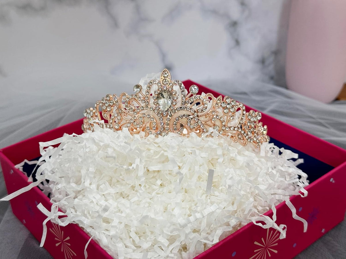 JETKONG 3 Pcs Bachelorette Party Decorations Bridal Shower Crown, Bride to Be Sash&Veil for Women