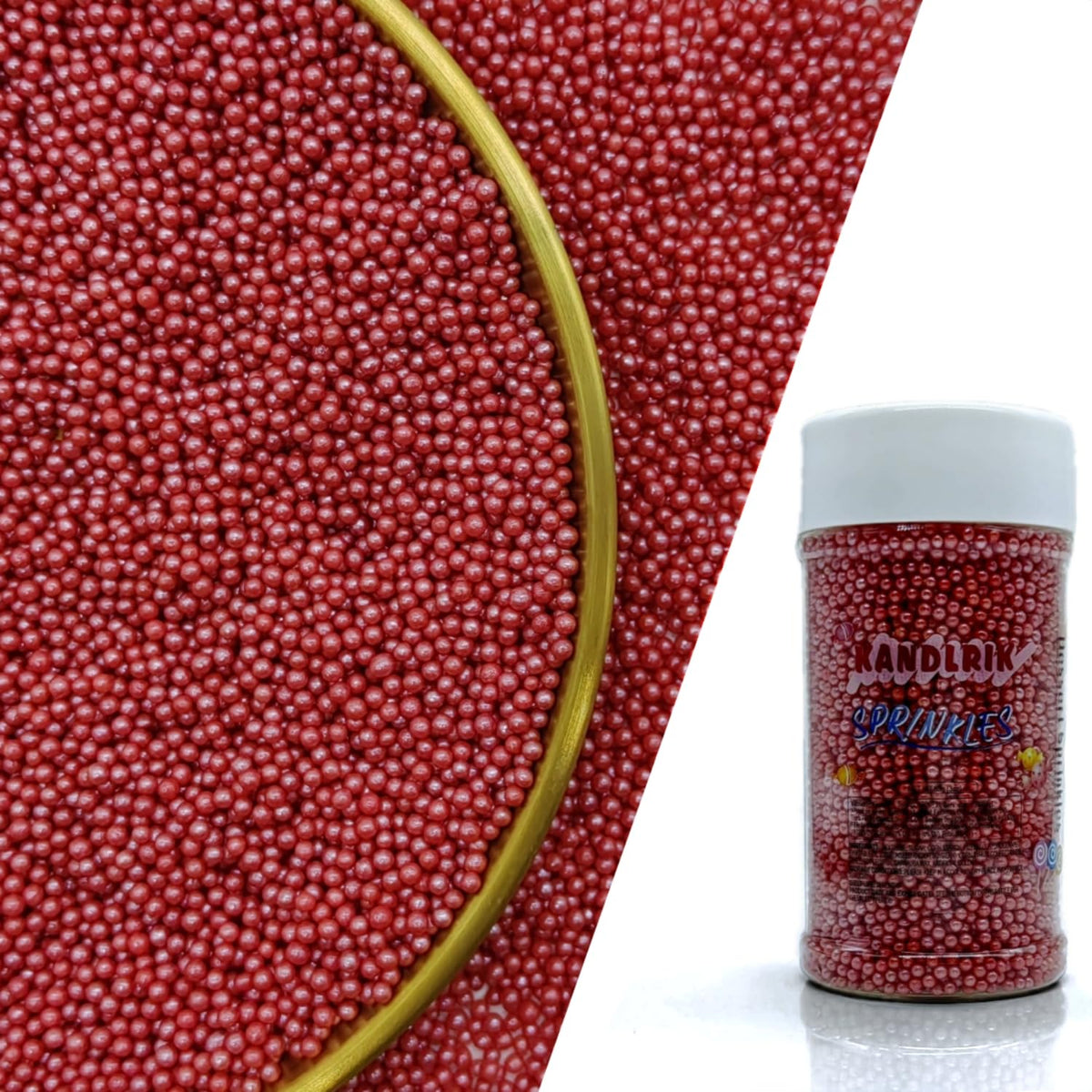 Edible Red Pearl Sugar Sprinkles Candy 2mm Mini Pearls Cake Decorations Cupcake Toppers Cookie