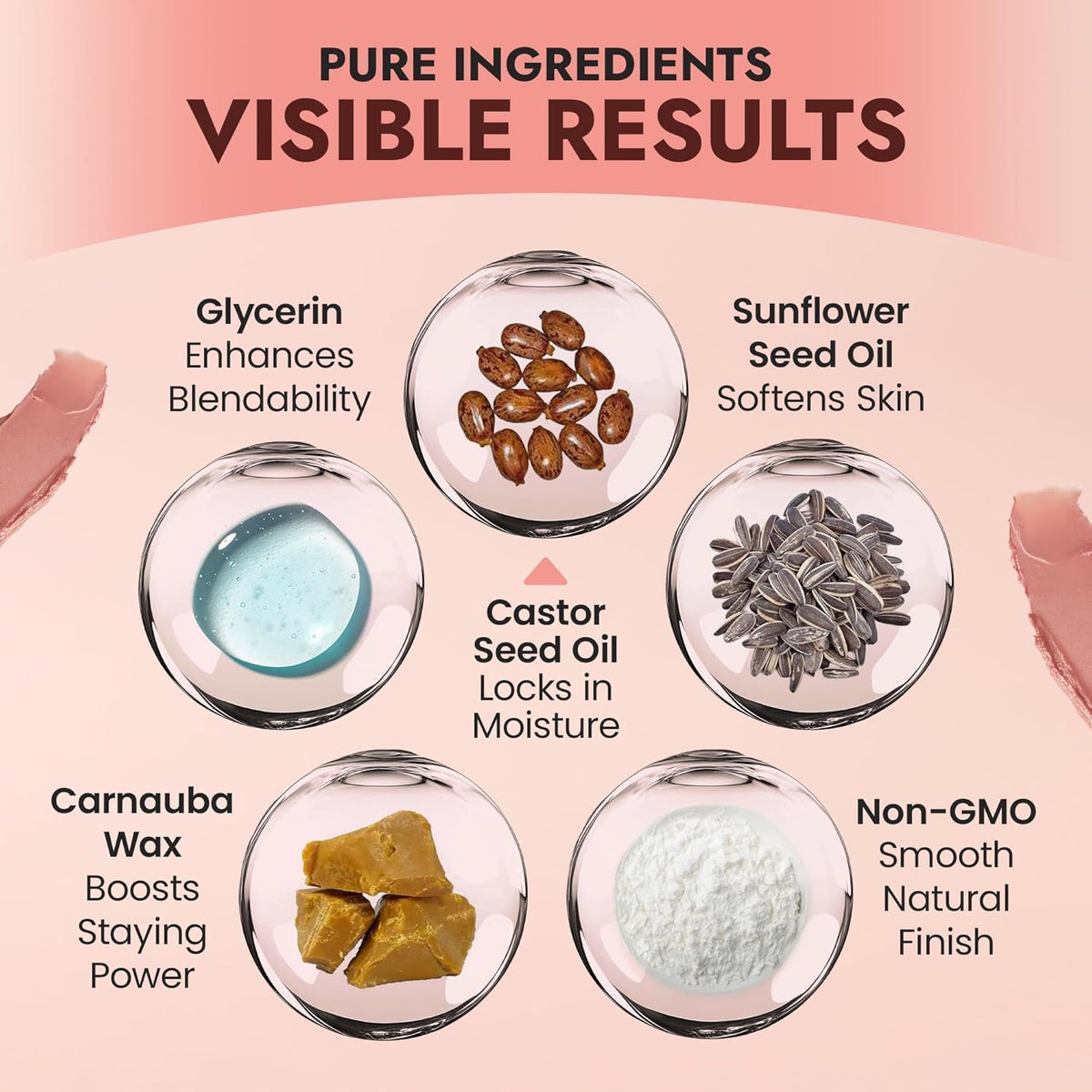 Organic Blush Tube, Rose - 100% Natural Vegan Cream Blush Sticks, Multi-Use Bronzer, & Highlighter