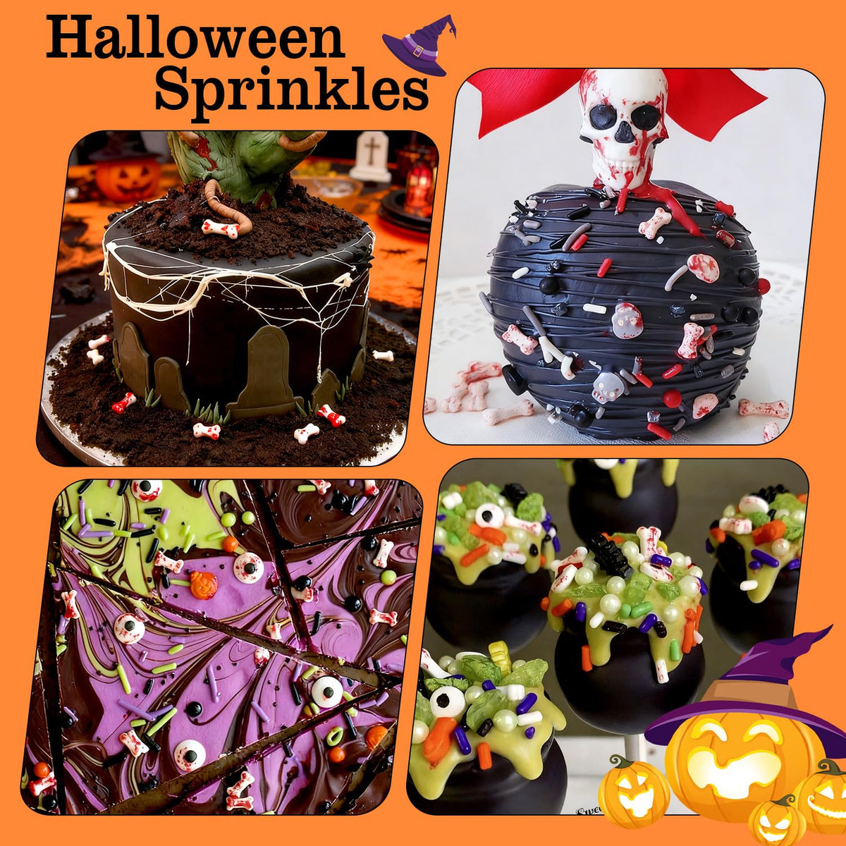 Halloween Sprinkles, Bloody Dog Bones Candy, Halloween Candy, Edible Sprinkles for Cake Decorating