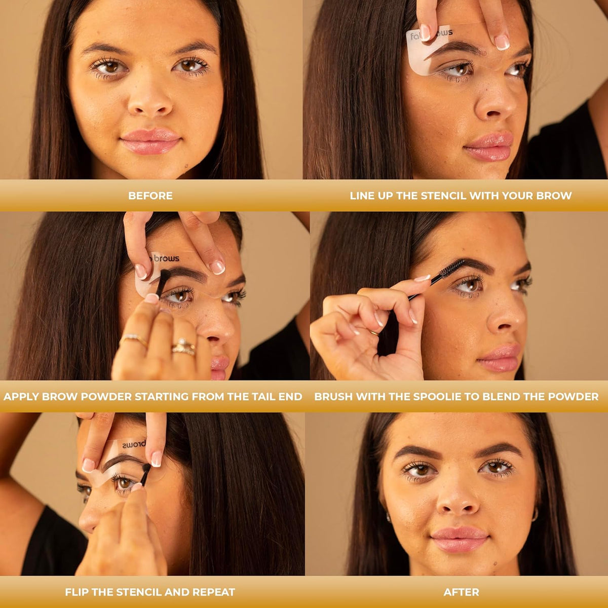 Duo Eyebrow Kit - Ultimate Brow Kit with Compact Powder Mirror and Waterproof Eye Makeup Contour