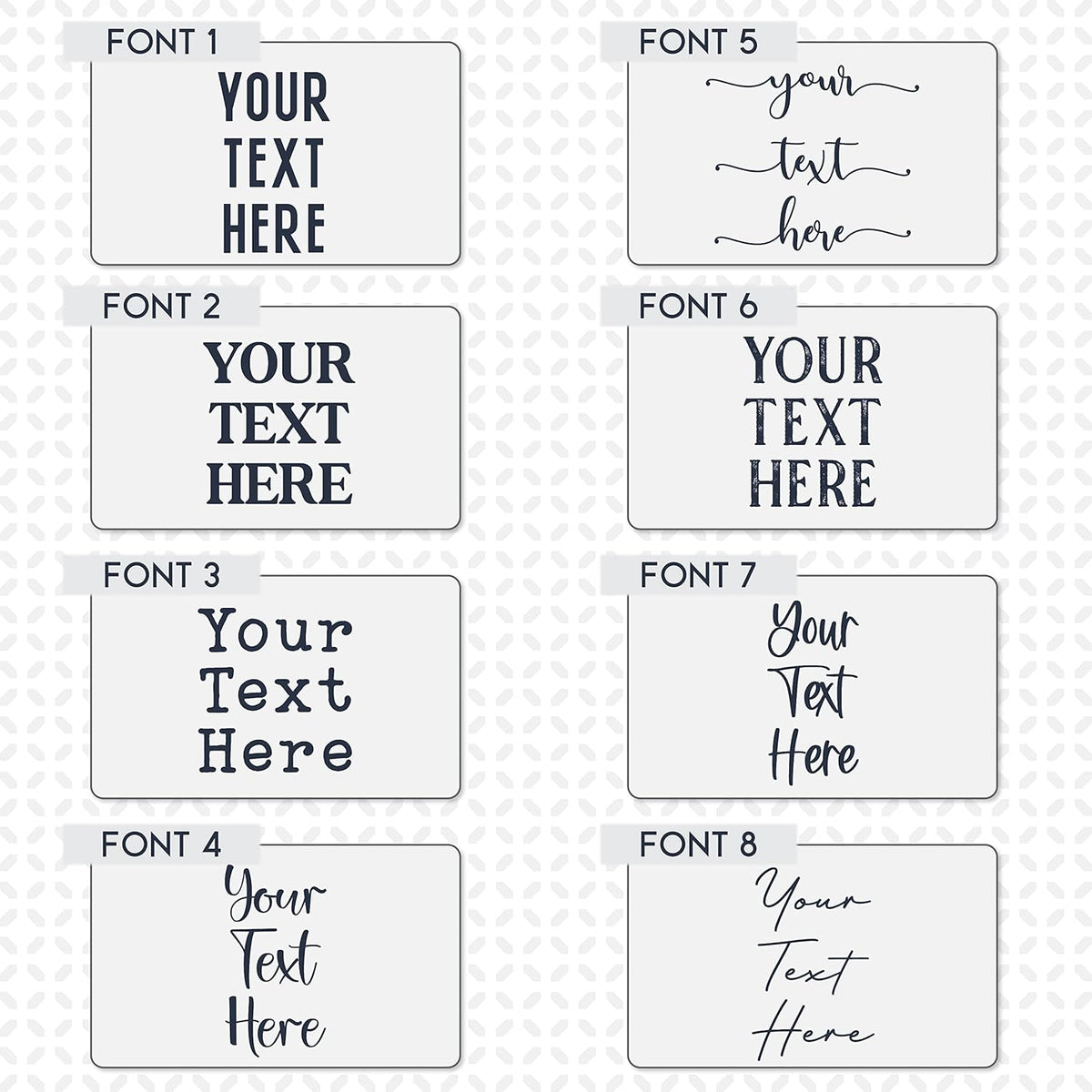 Personalized Signs for Home, Custom Sign with Any Text, 3 Sizes - 12 Background Options & 8 Fonts