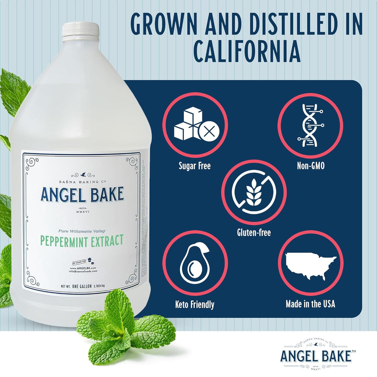 Pure Willamette Valley Peppermint Extract 2x, 1 Gallon - Natural Essence for Beverage Formulations