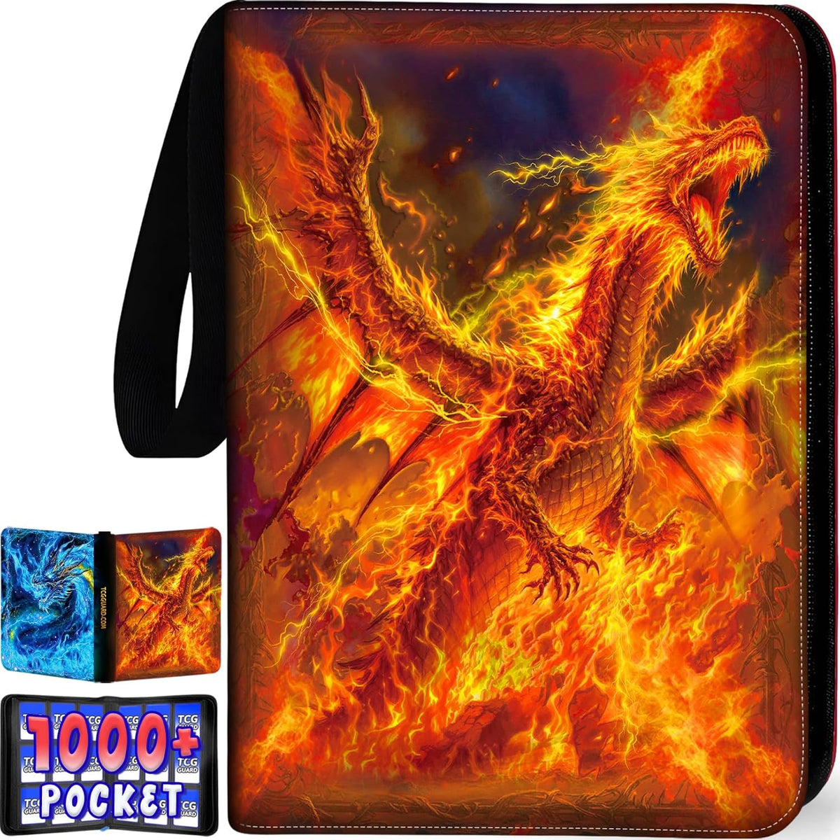 1008 Card Binder 9 Pocket, 3-Ring Trading Card Binder with 56 Page Removable Sleeves, High Storage