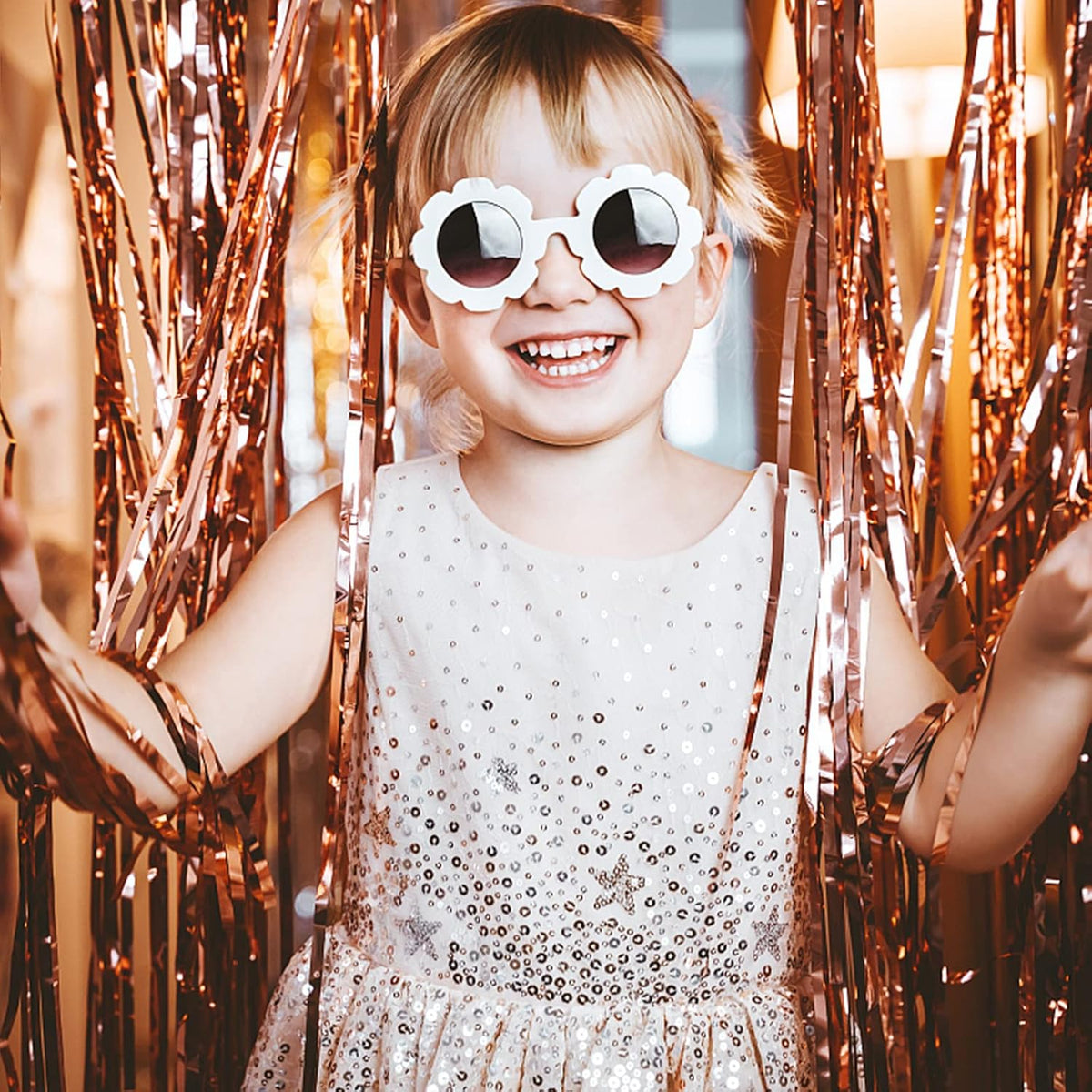 2 Pack Rose Gold Backdrop Birthday Decorations Foil Curtain Bachelorette Party Decor Rose Gold
