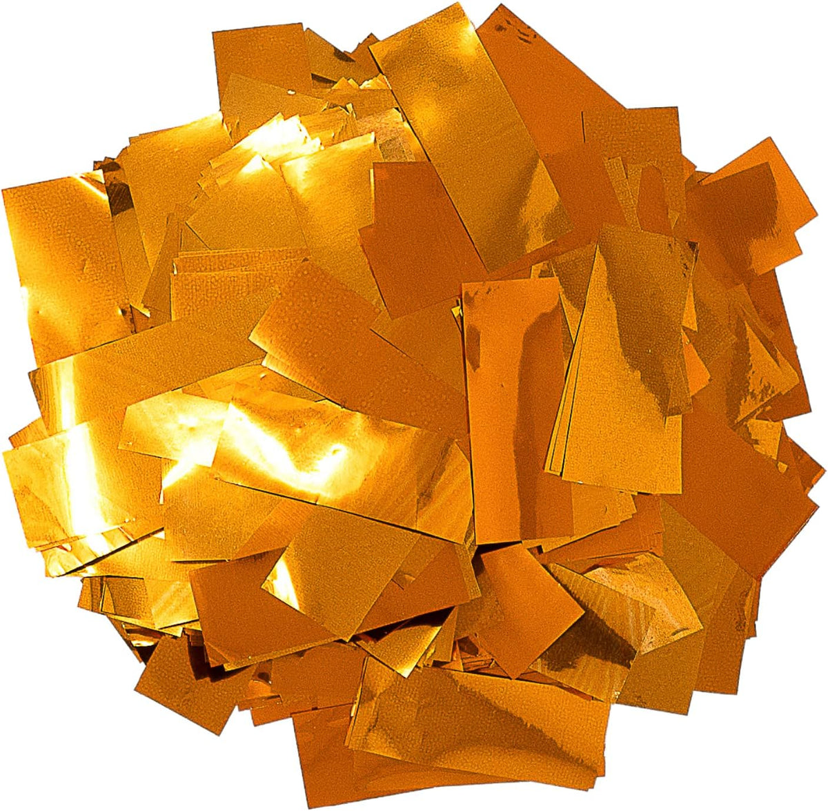 Shiny Metallic Confetti Rectangles, Orange Color – Ultimate Confetti Fluttering Foil Paper for