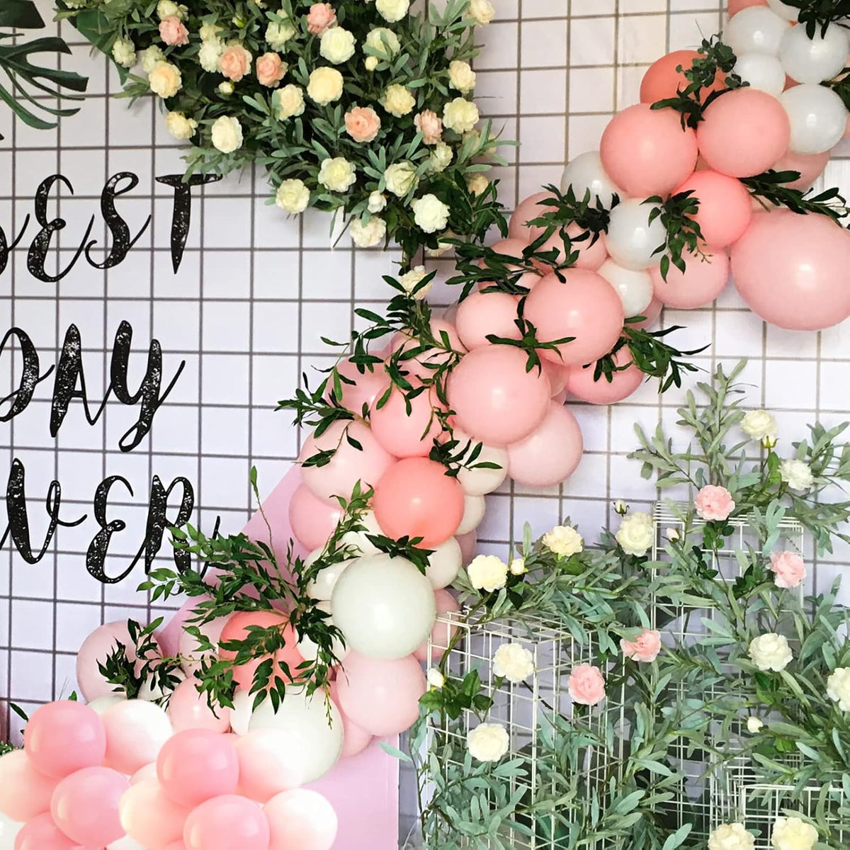 KAWKALSH Pink Balloon Arch Kit 111Pcs 18 12 5 Inch Latex Party Balloons Garland for Birthday Baby
