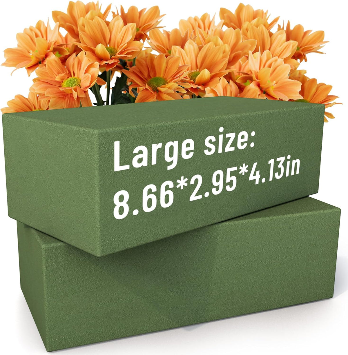 Max Shape Floral Foam Blocks Large 9 Inch,Pack 2 of Wet Floral Foam Bricks,Flower Foam for