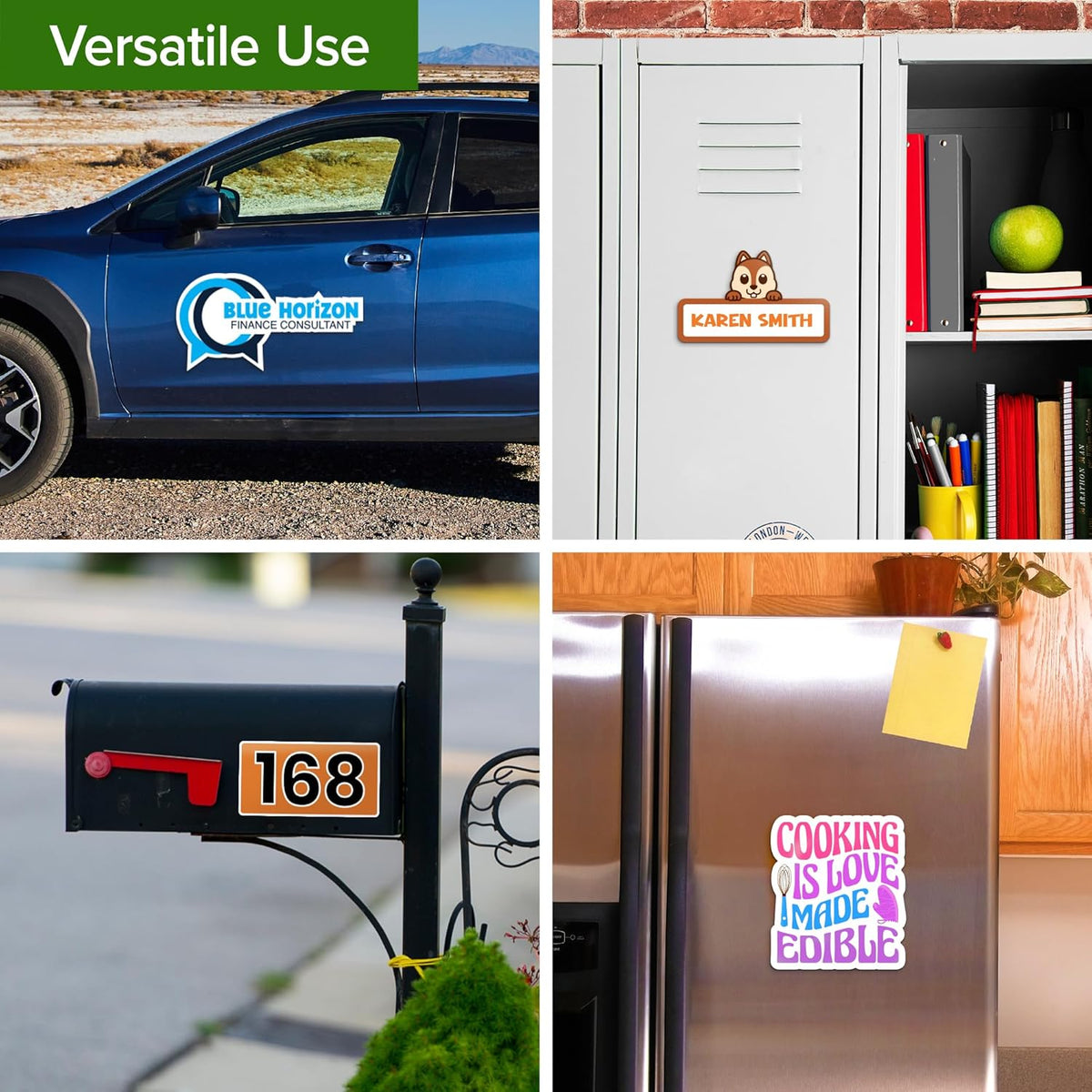 Custom Die Cut Car Magnet, Personalized Sign with Logo for Car Van Truck, Advertise Your Business