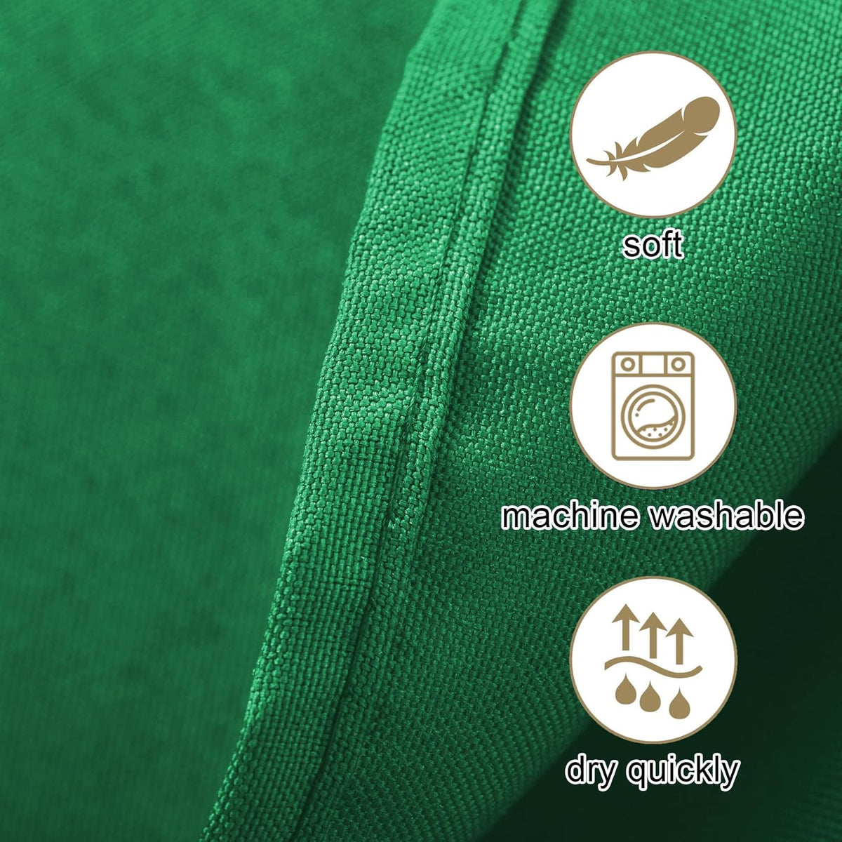 Ascoza 2pack 60x102 Inch Emerald Rectangular Tablecloth 6 Feet Table Cloth in Polyester Fabric for