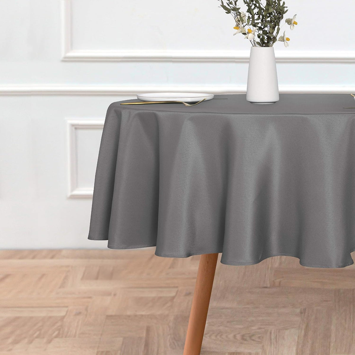 sancua Round Tablecloth - 48 Inch - Water Resistant Spill Proof Washable Polyester Table Cloth