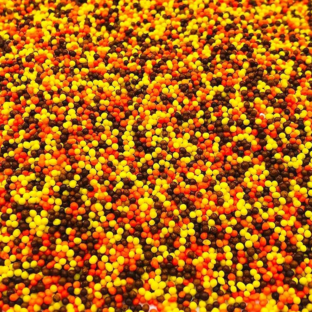 Sentovac Autumn Nonpareils Sprinkles Edible Fall 2mm Mini Peals Orange Sprinkle Harvest Season for