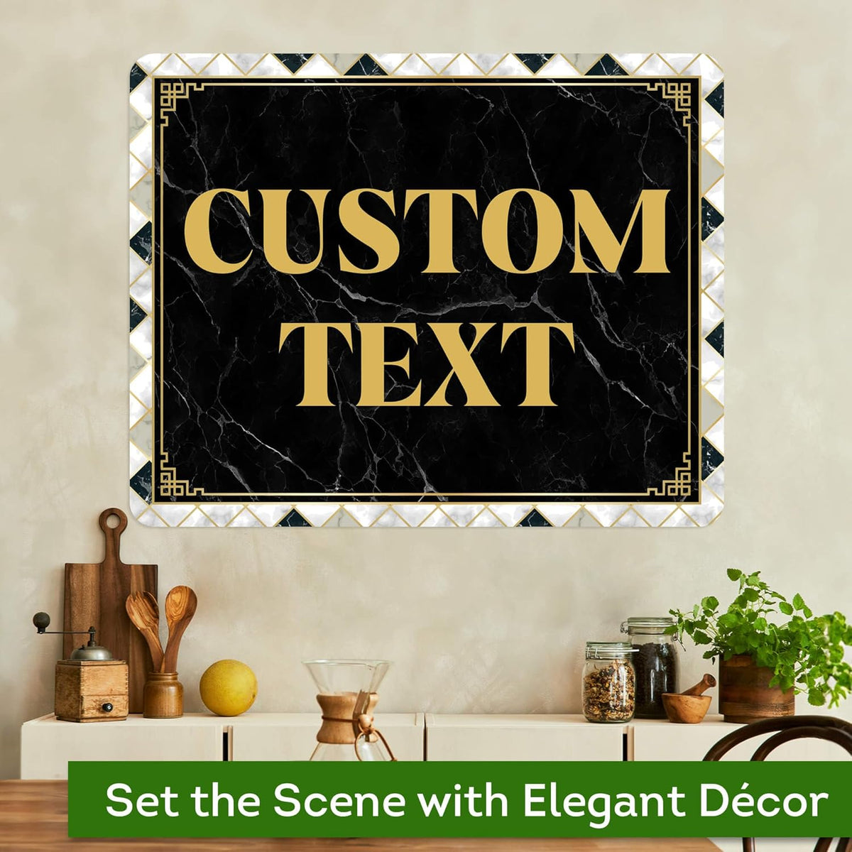Custom Sign, Custom Street Sign, 11 Font Colors, 13 Font Styles, 4 Hole Options, 22 Sizes, 24x30