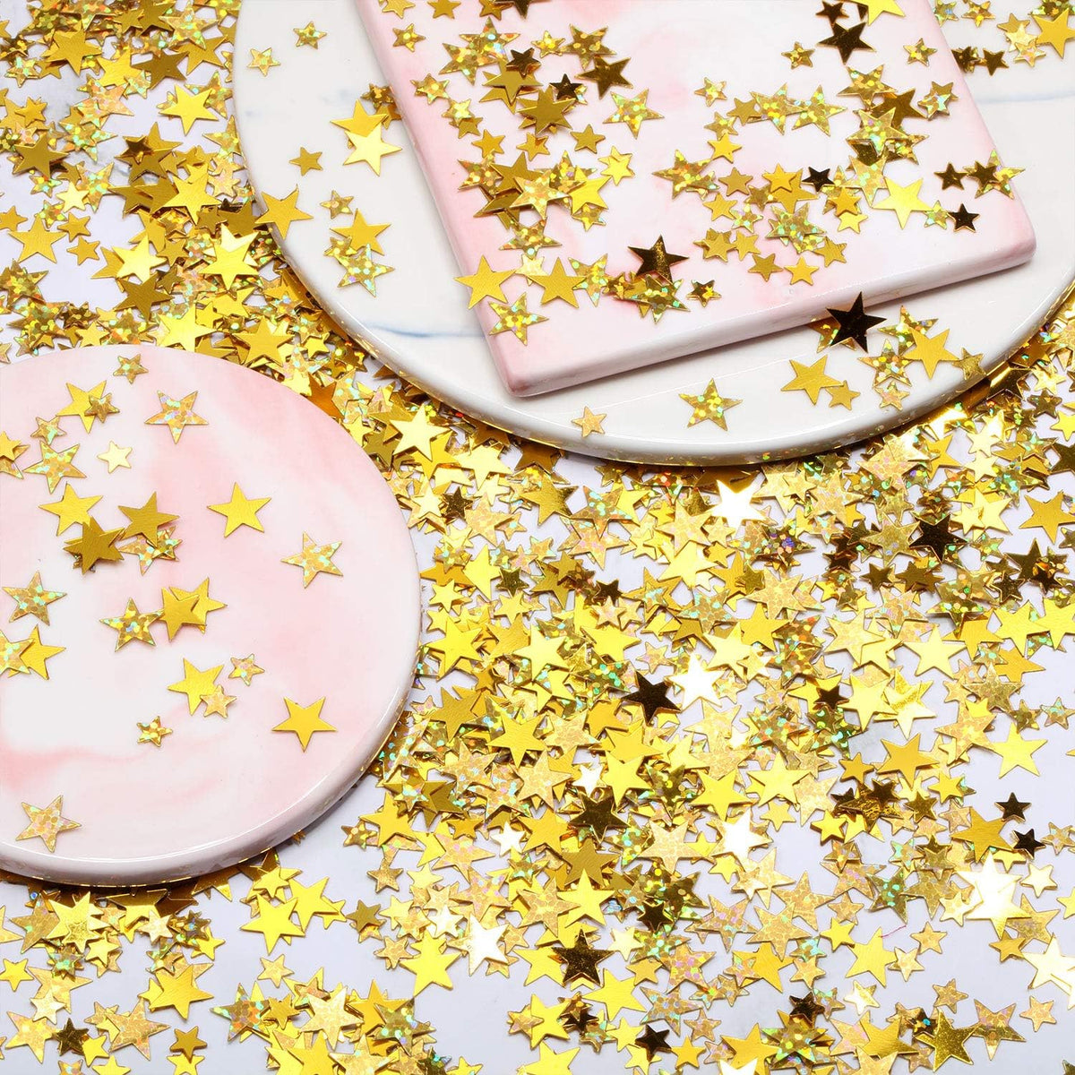 Hestya 60g Star Confetti Glitter Table Confetti Metallic Foil Stars for Party Wedding Festival