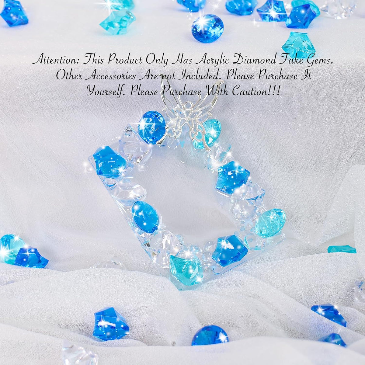 Acrylic Crushed Ice Rocks, Babenest 150 PCS Fake Crystals Plastic Ice Cubes Diamonds Gems for Vase