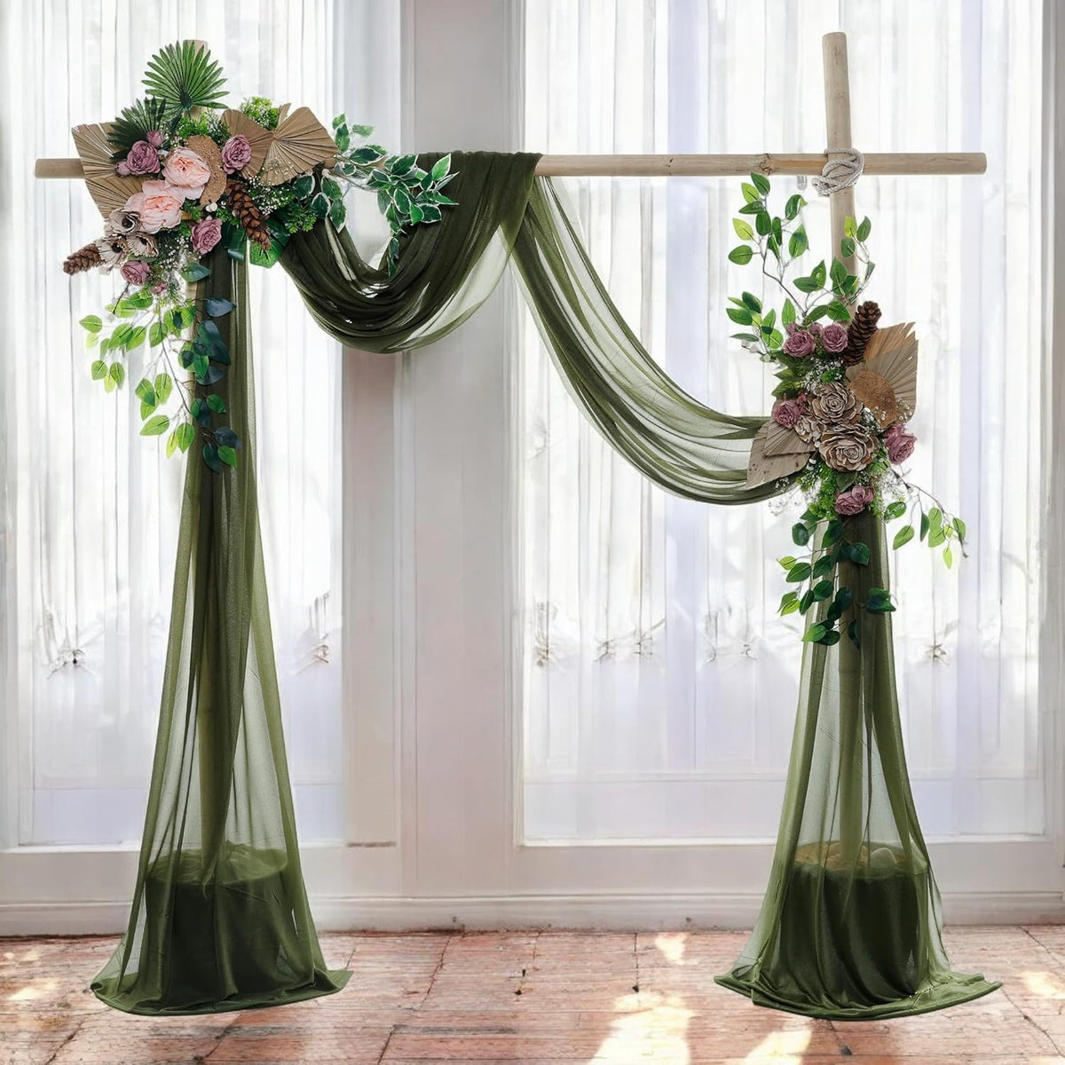 MDS Halloween Chiffon Draping Fabric - 1 Panel, 30" Wide x 20ft Long - Sheer Spooky Arbor & Canopy