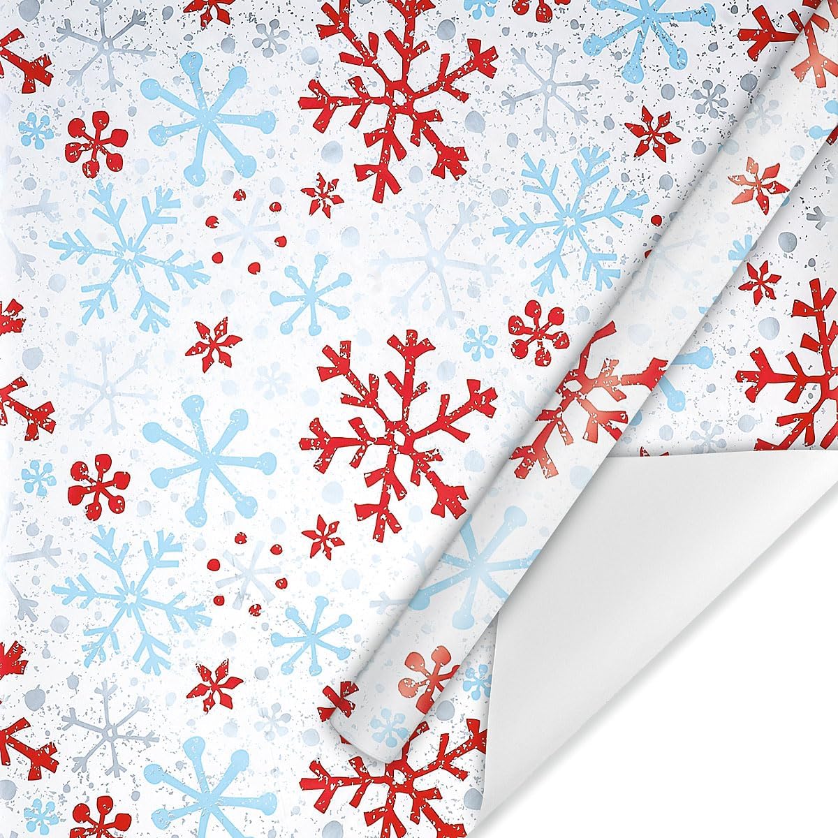 Current Crackle Snowflake Christmas Rolled Wrapping Paper - Premium Jumbo 23-Inch x 32-Foot Gift