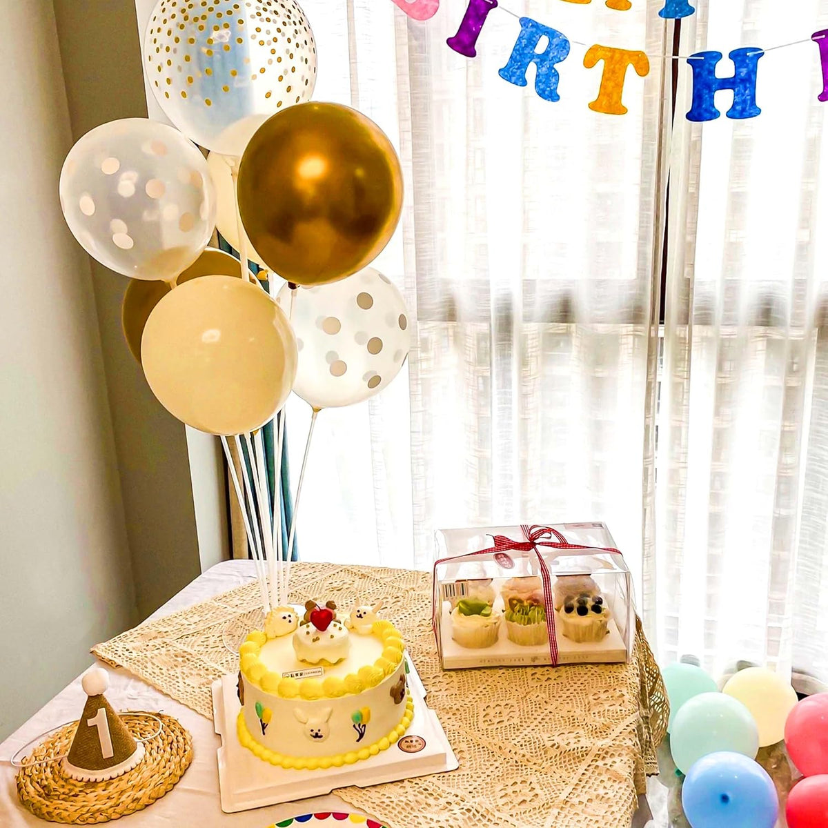 JOYYPOP 20 Sets Balloon Stand Kit, Balloon Sticks with Base Birthday Graduation Party Decorations