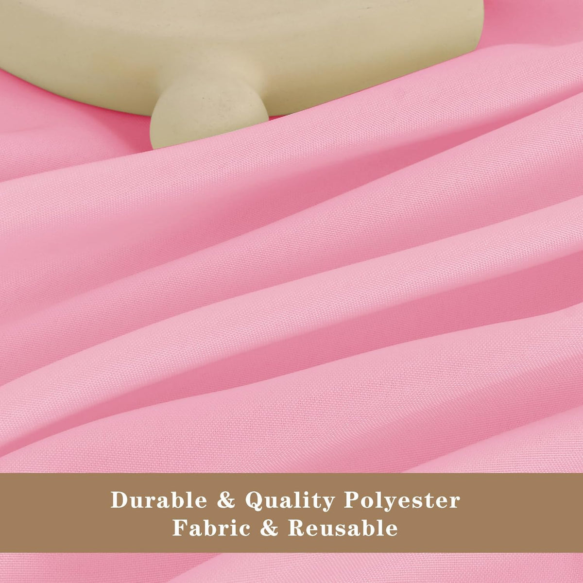 Fitable Pink Rectangle Tablecloths for 6 Foot Tables, 6 Pack - 70 x 108 Inches - Stain Resistant