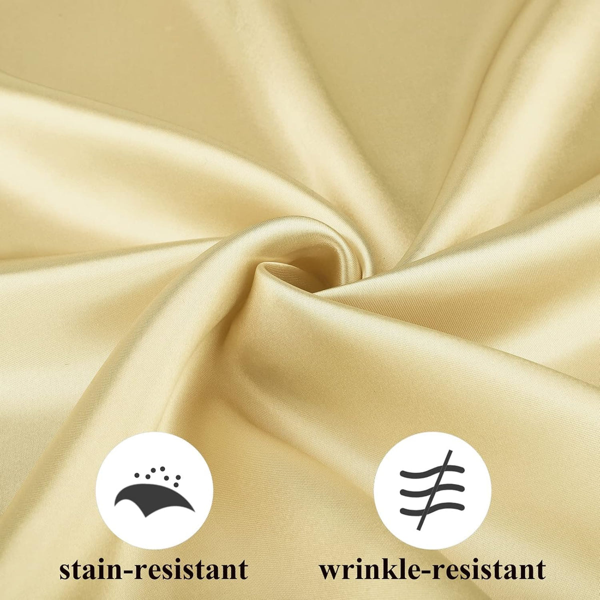 Aneco 12 Pieces Satin Napkin Square 20 x 20 Inches Dinner Napkins Weddings Party Napkin Soft Table