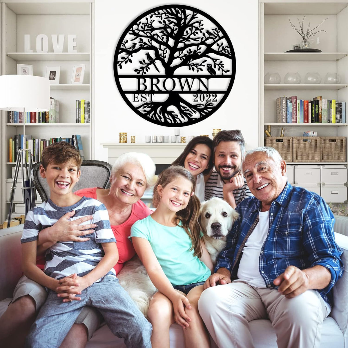 Personalized Tree of Life Metal Sign, Custom Name Sign, Tree of Life Wall Decor,Tree of Life Wall