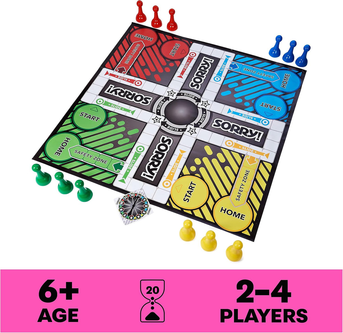 Giant SORRY! Classic Family Board Game Indoor Outdoor Retro Party Activity Summer Toy with