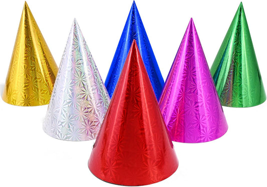 CANREVEL Party Hats for Kids and Adults, Birthday Party Headwear Supplies, Cone Hats Bulk for Girls