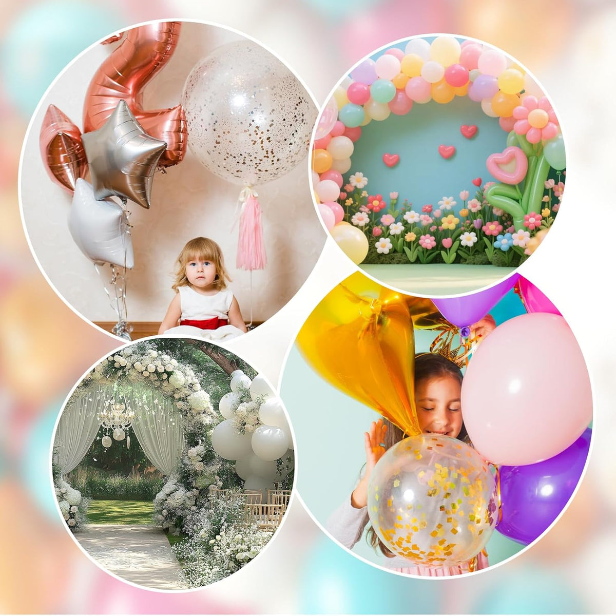 100pcs H-Shape Balloon Clips - Plastic Balloon Sealing Ties for Wedding, Party & Holiday