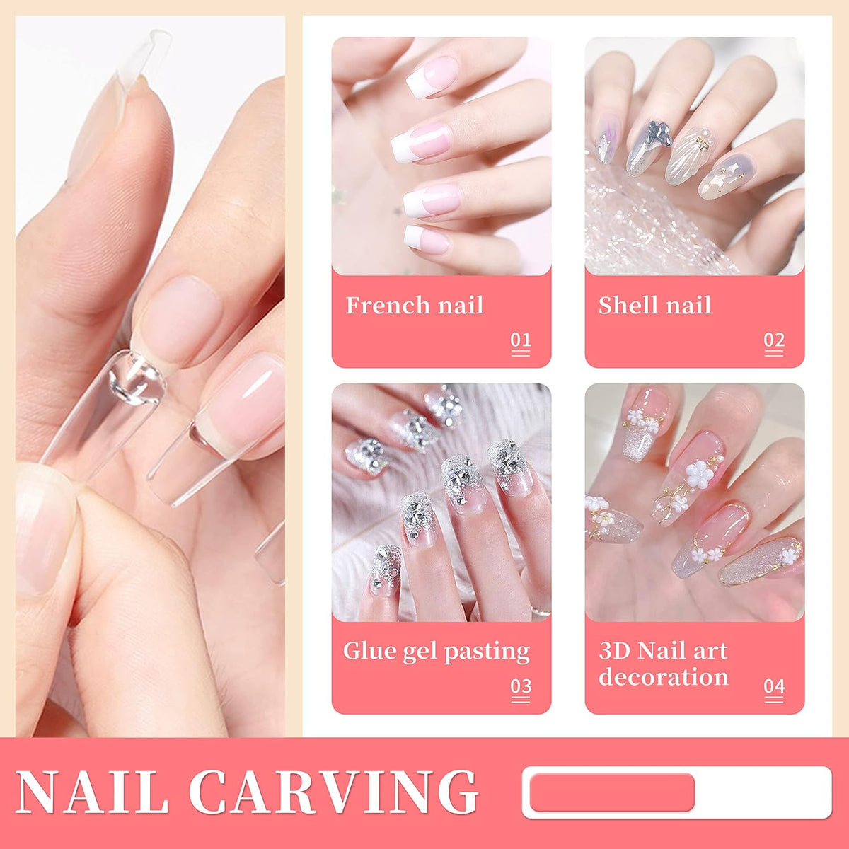 AIJIMEI Solid Builder Nail Gel - 15ml Solid Gel for Press Ons, False and Acrylic Tips Sculpting Gel