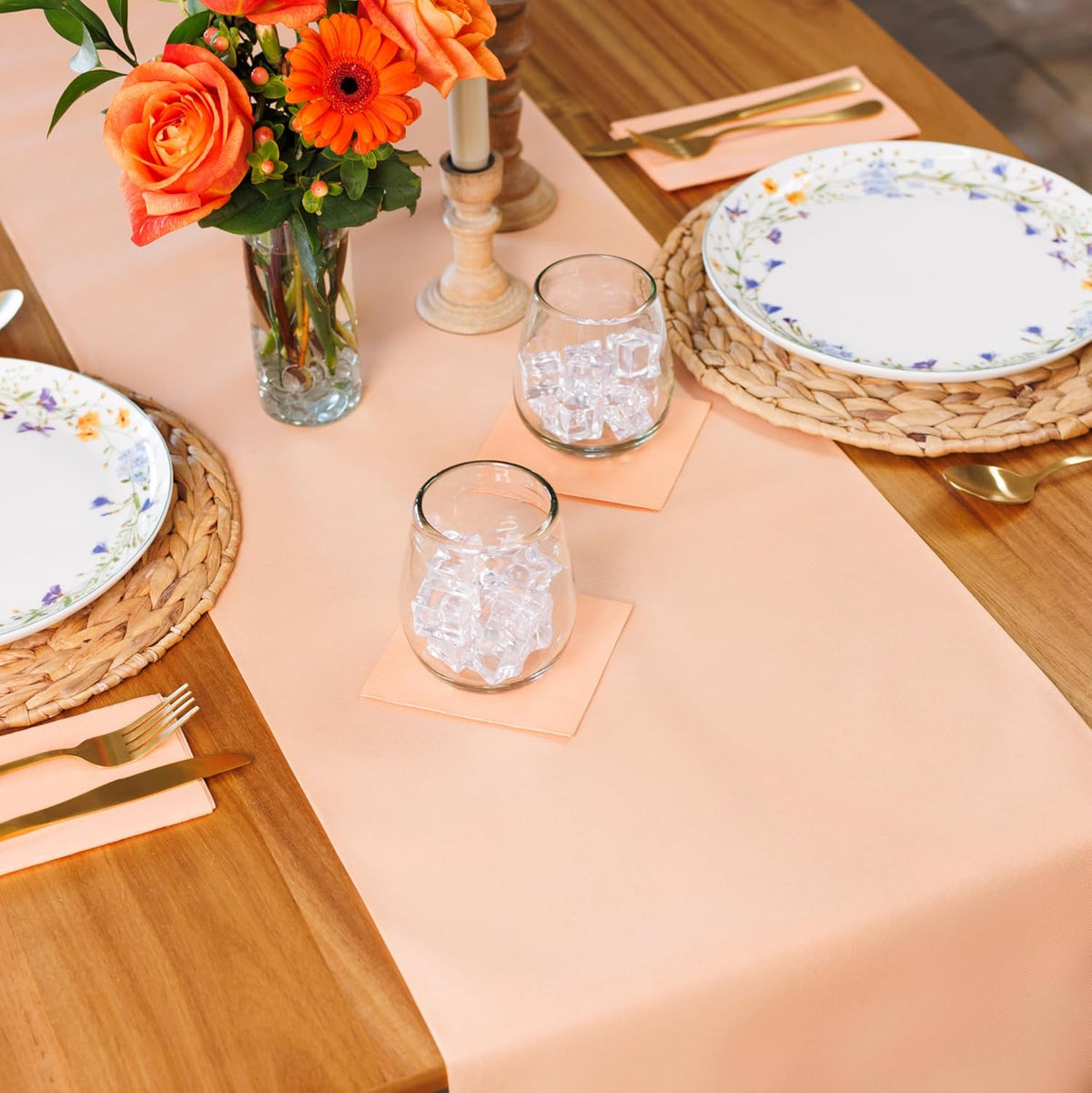American Homestead Paper Table Runner Roll - 78 ft. Disposable Linen-Like Table Cover Roll - 20