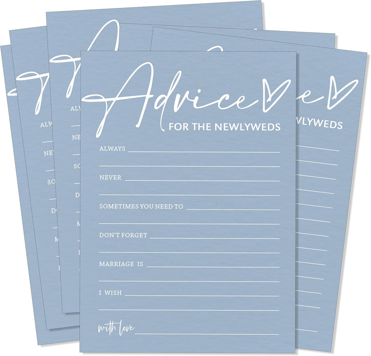 Wedding Advice Cards - Bdvice and Wishes for the Newlyweds Mr and Mrs Bride & Groom Perfect for