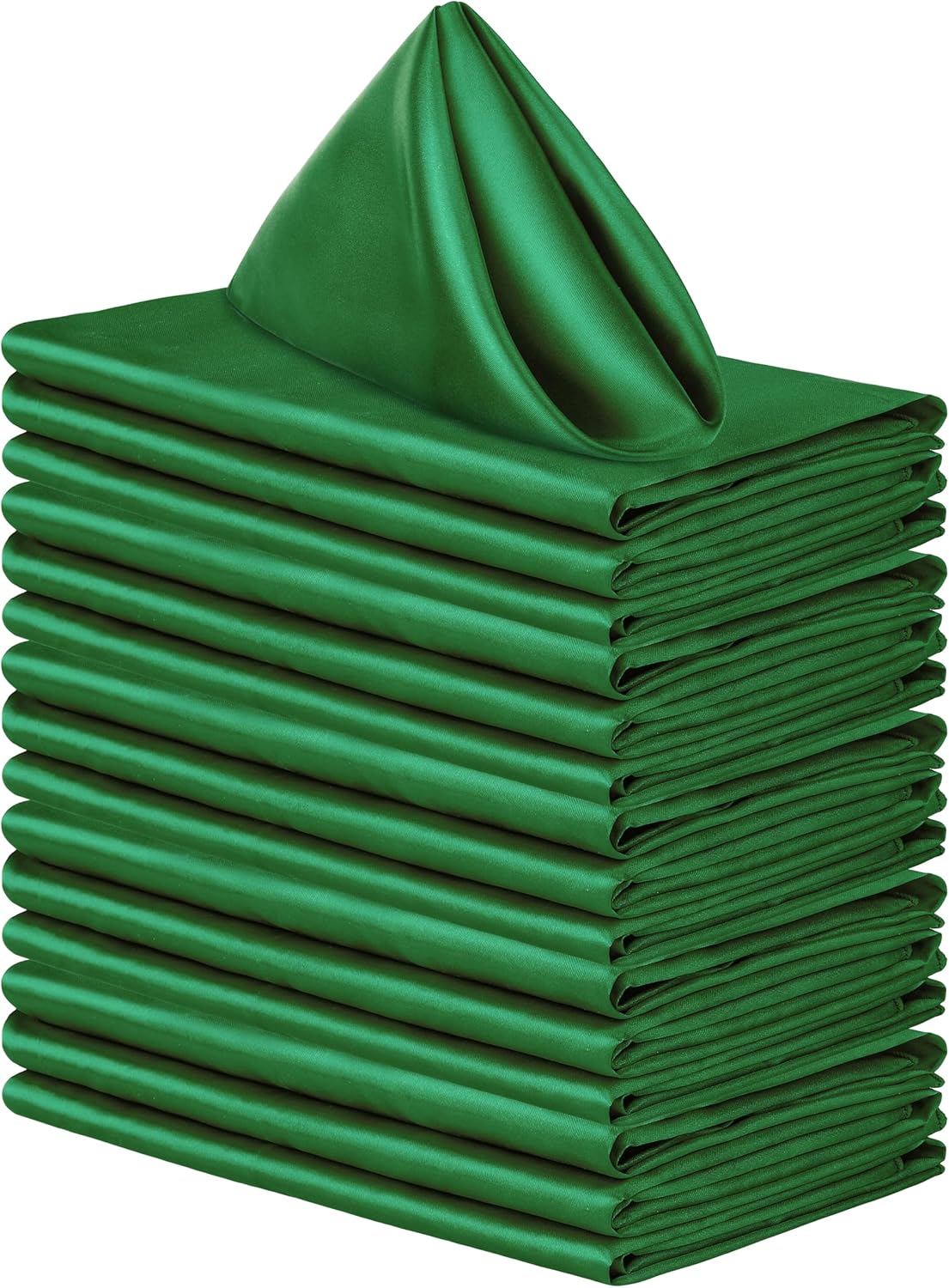 ANECO 16 Pack Square Satin Napkin Bright Silk Table Napkin Soft Smooth Fabric Table Napkin for