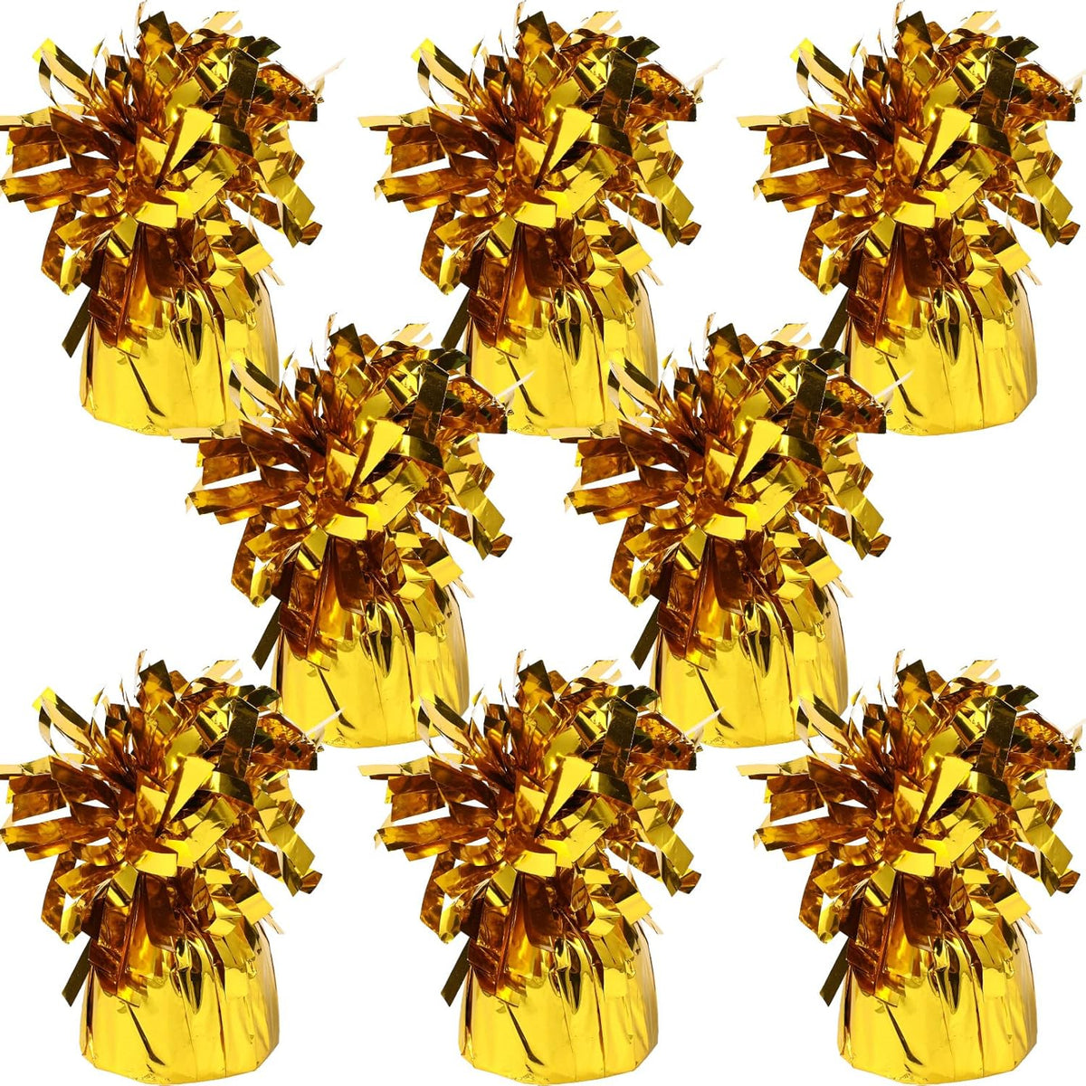 8 Pcs Gold Metallic Balloon Weights Holder Anchors Balloon Holder Weights for Helium Balloons