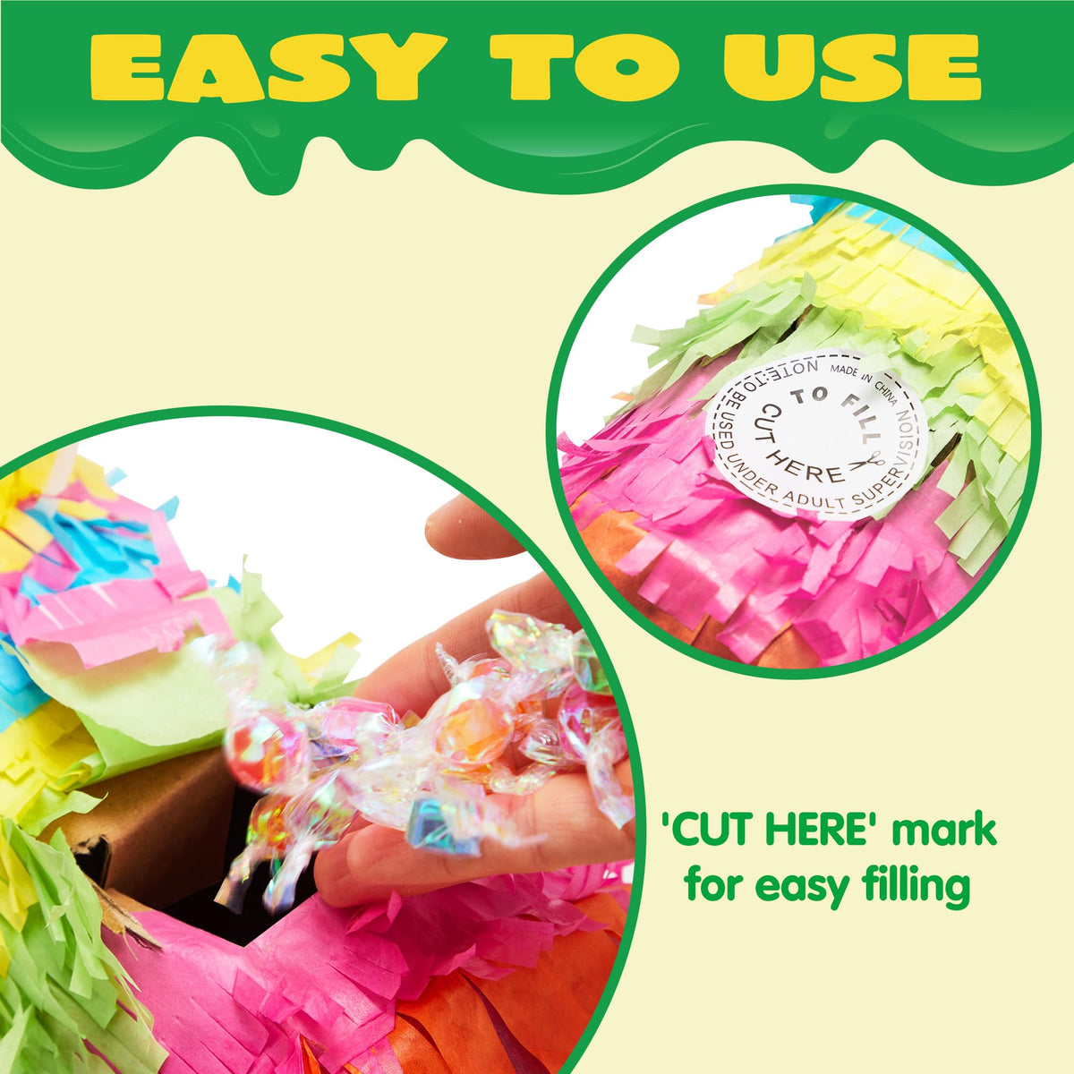 Cinco De Mayo Donkey Pinata for Kids Birthday Party for Fun Fiesta Taco Party Supplies, Luau Event