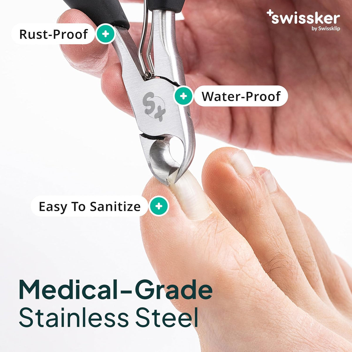 Swissklip Toenail Clippers | Heavy Duty Toe Nail Clippers I Toenail Clippers for Thick Nails I Big