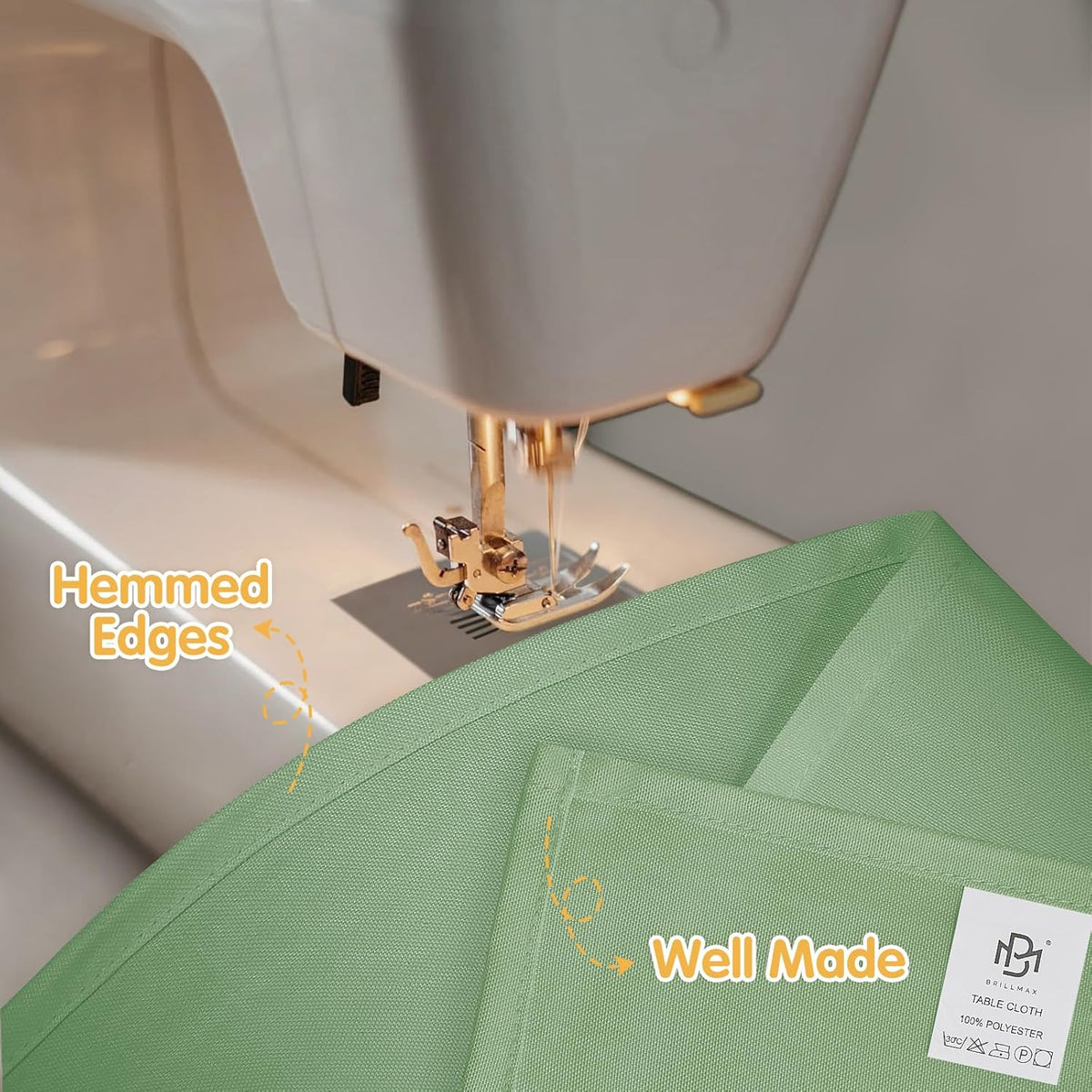 BRILLMAX 4 Pack Sage Green Tablecloths for 6 Foot Rectangle Tables 90 x 132 Inch - 6ft Rectangular
