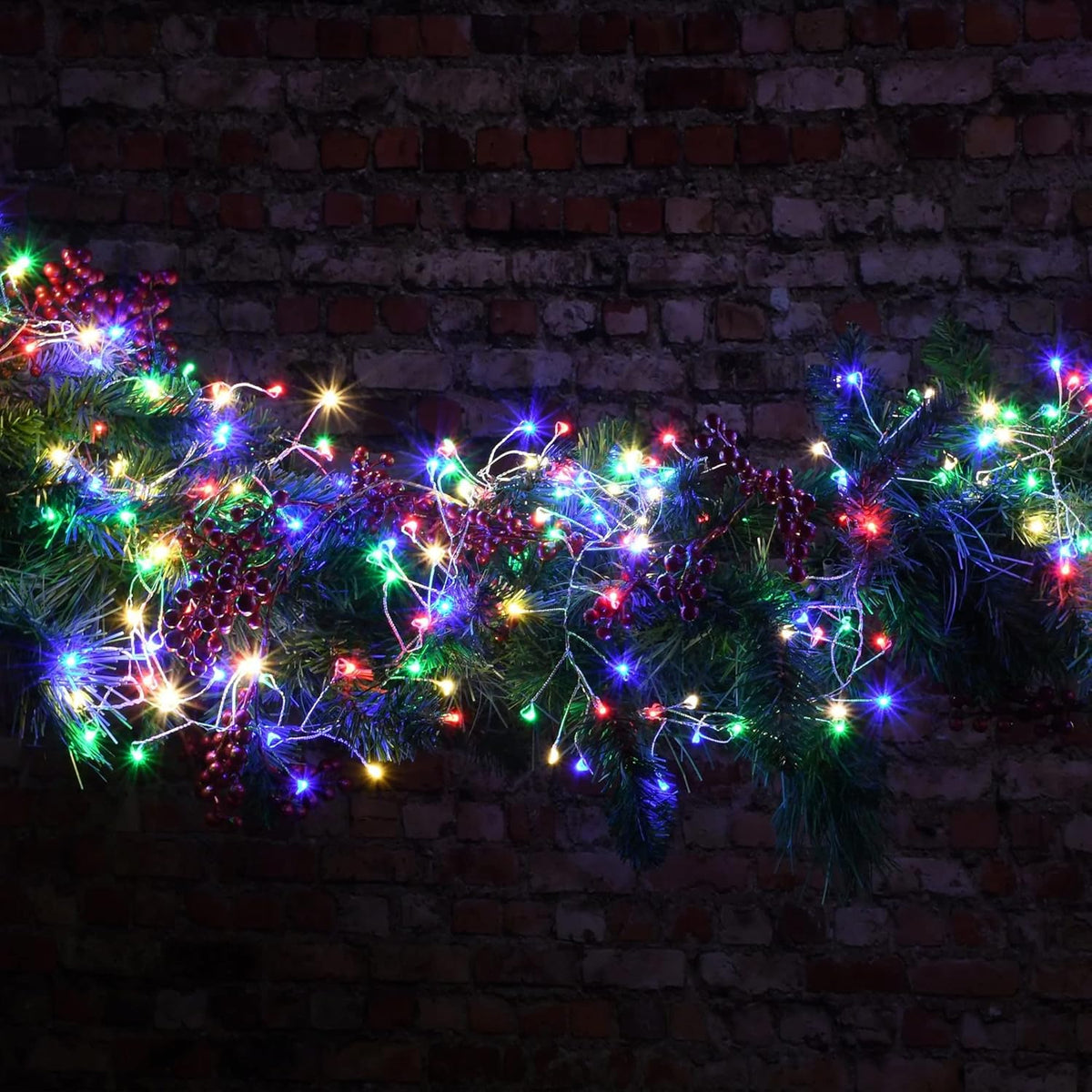 Dazzle Bright Fairy Lights Battery Operated, 4 Pack Total 80FT 240LED Silver Wire Waterproof String