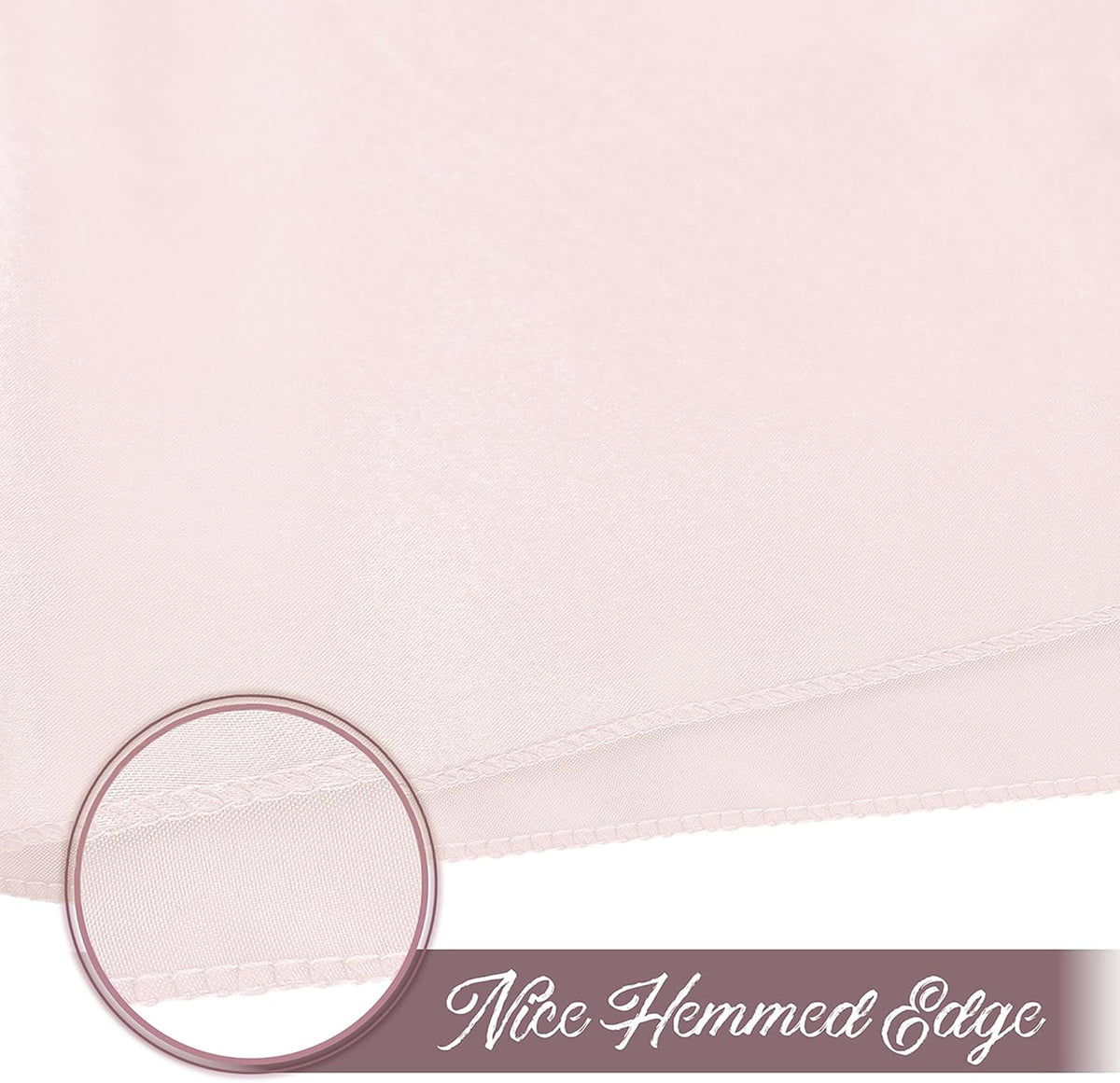 12 Pieces Light Pink Satin Napkins, 17" x 17" Square Table Napkins, Silky Soft Smooth Washable
