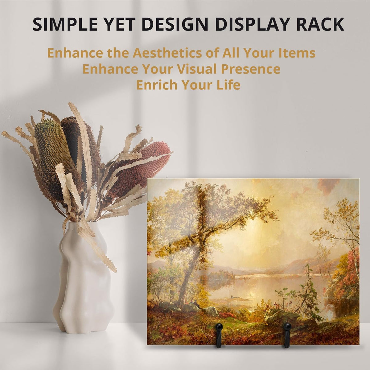 3 Pack 4.5inch YCLYC Picture Stands for Display, Black Metal Plate Stands for Display - Decorative