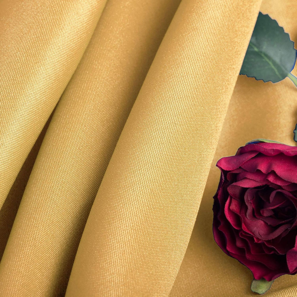 Ascoza 2pack 60x102 Inch Gold Rectangular Tablecloth 6 Feet Table Cloth in Polyester Fabric for