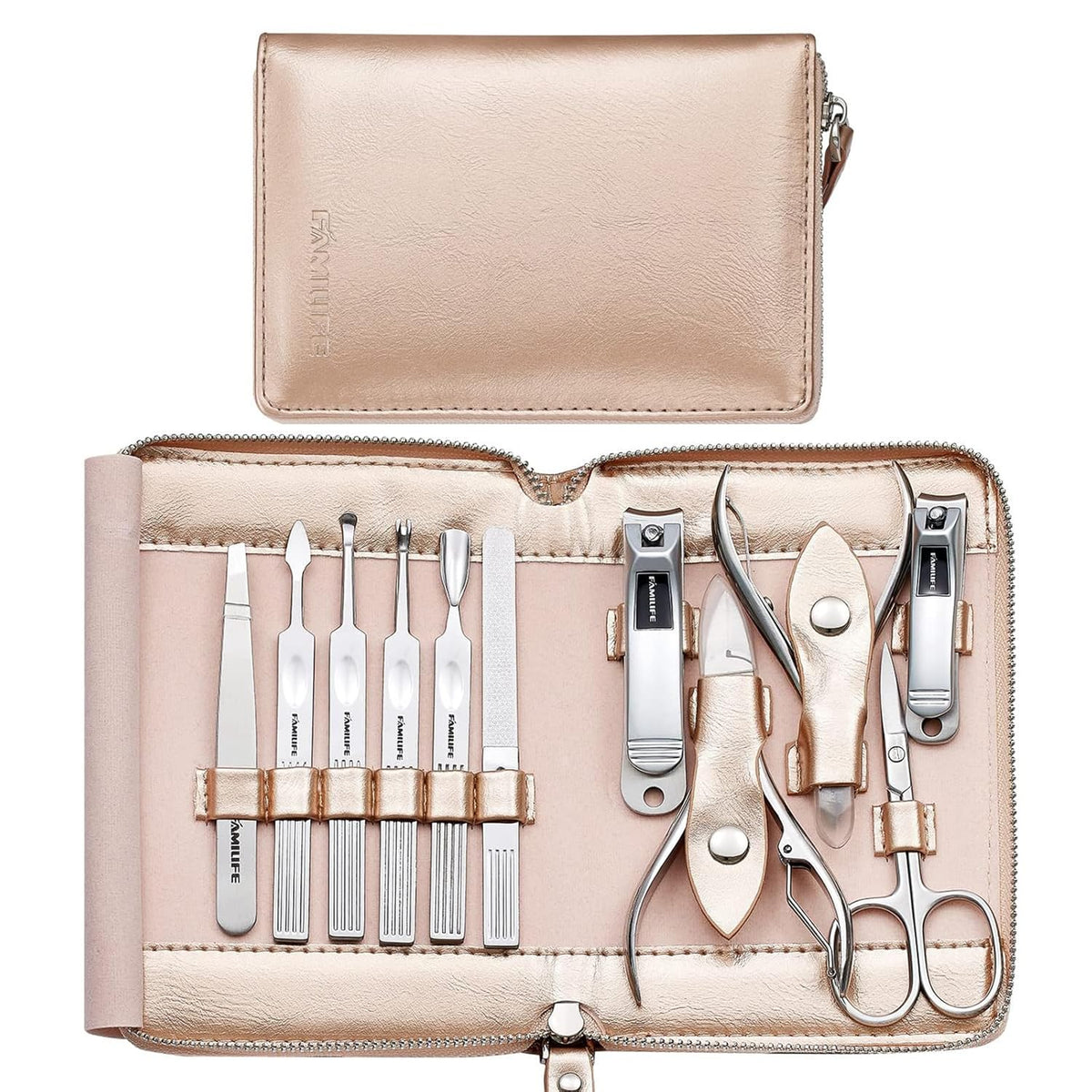 FAMILIFE Gifts for Women, Manicure Set Professional Manicure Kit 11 in 1 Nail Kit Nail Clippers
