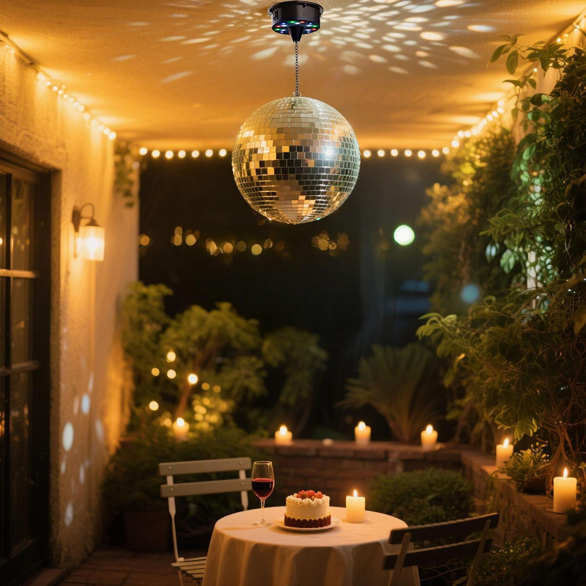 Yescom 12" Large Disco Ball Mirror Big Hanging Glass Decoration for 70s 80s Party Events Wedding DJ