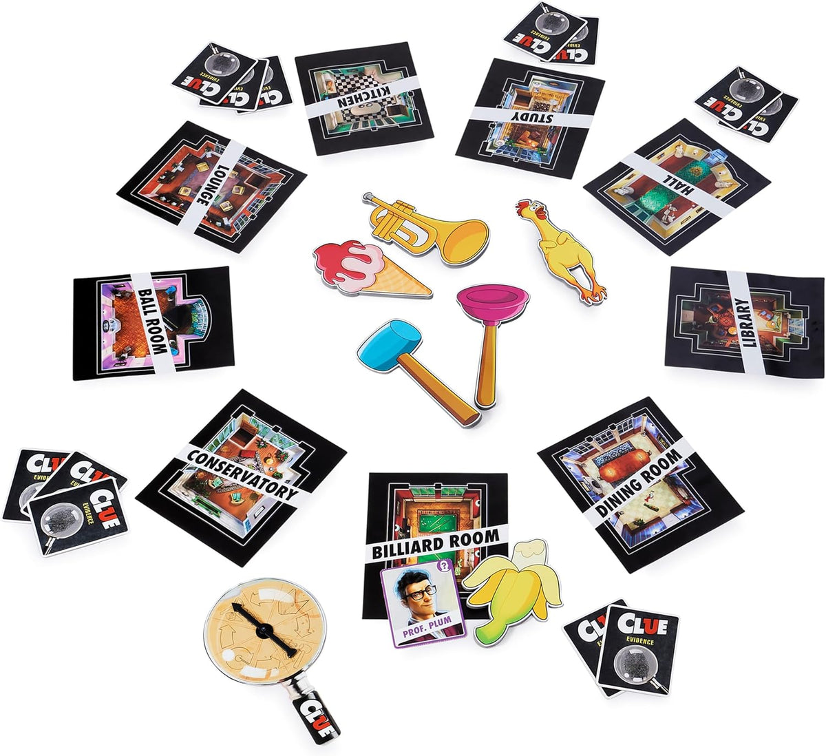 Spin Master Games, Clue Giant Edition, Family Game for Indoor & Outdoor Fun with Big Oversized