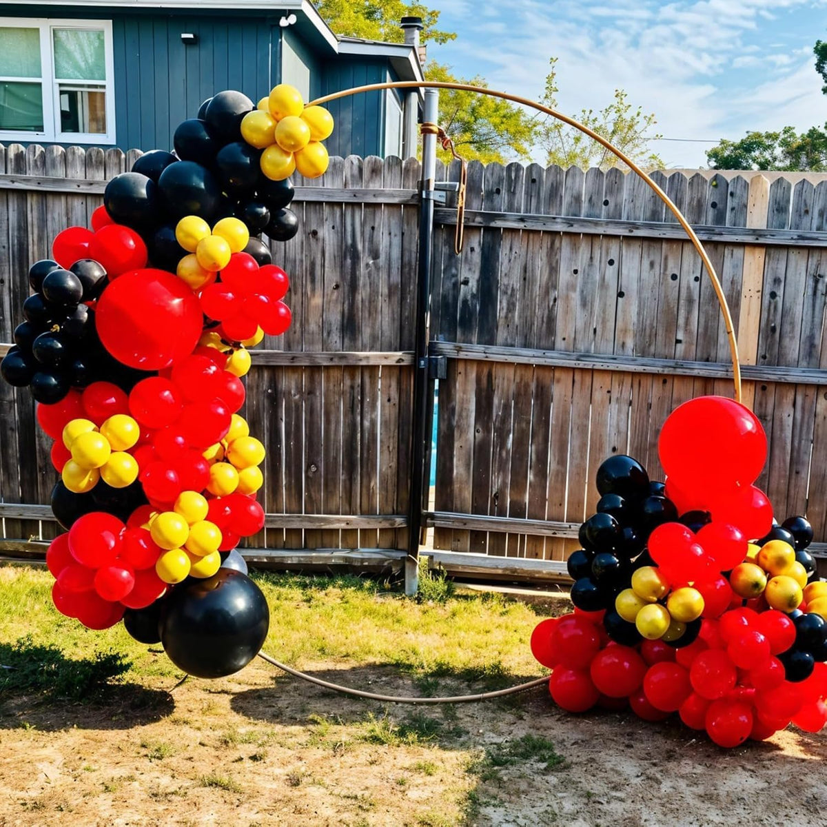 Red Yellow Black Balloons, 50pcs Yellow Black Red Balloons, Printed Balloon Confetti Balloon For