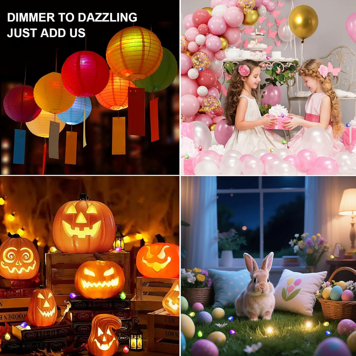 Aogist 100Pcs 10-Colors Balloon Lights with Hook,Long Standby Time,Waterproof Mini Light for