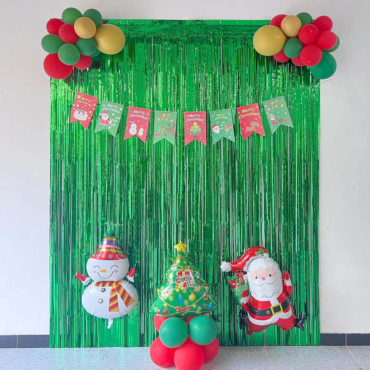 Melsan St Patricks Day Decorations, Tinsel Foil Fringe Curtains for St Patricks Day Decorations