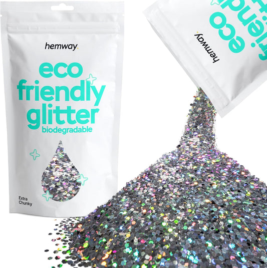 Hemway Eco Friendly Biodegradable Glitter 100g / 3.5oz Bio Cosmetic Safe Sparkle Vegan For Face